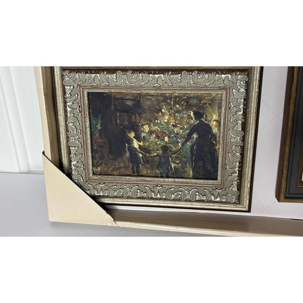 New Petal Lane Home Christmas Set Of 6 Framed Artwork Christmas Theme - Rare - Picture 4 of 11